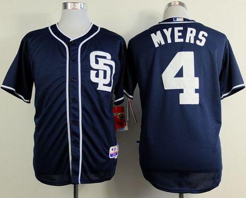 Padres #4 Wil Myers Dark Blue Alternate 1 Cool Base Stitched MLB Jersey